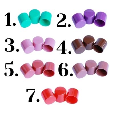 Colored Lip Balm Tube Caps